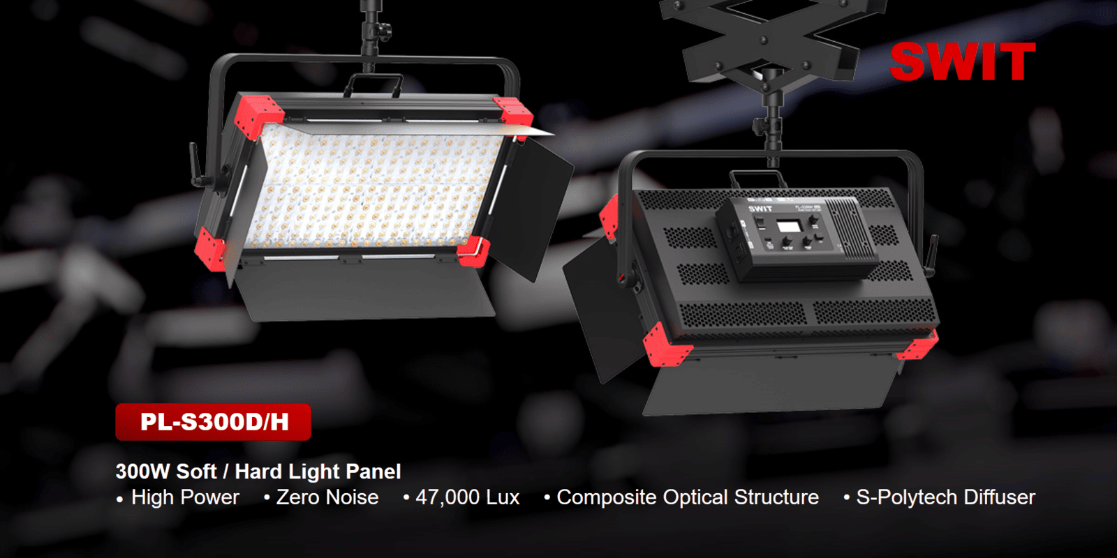 New 300W High Intensity Panel Lights for Large Scale Studios